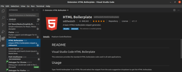 افزونه های اولیه html در vscode